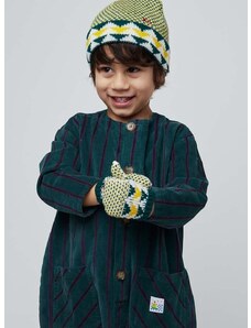Detská čiapka a rukavice Bobo Choses zelená farba