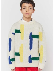 Detský sveter s prímesou vlny Bobo Choses béžová farba