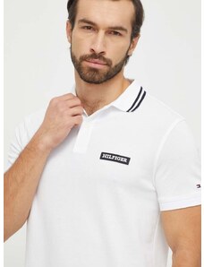 Polo tričko Tommy Hilfiger pánsky,biela farba,jednofarebný,MW0MW33583