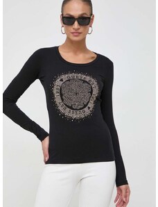 Tričko s dlhým rukávom Guess CAMELIA dámsky, čierna farba, W4RI77 J1314