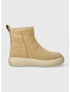 Semišové topánky Vagabond Shoemakers JANICK dámske, béžová farba, na plochom podpätku, zateplené, 5695.040.13