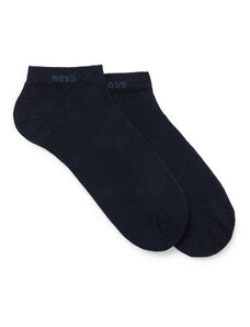 BOSS - 2PACK BOSS tmavomodré pánske členkové ponožky