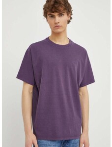 Bavlnené tričko Levi's pánsky, fialová farba, jednofarebný
