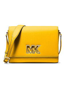 Michael Kors Mimi Medium Leather Messenger Bag Jasmine Yellow