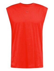 HUGO Red Tričko 'Dankto241' oranžovo červená / čierna