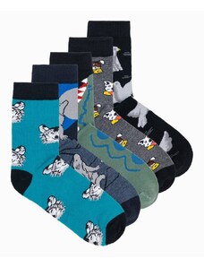 Inny Mix ponožiek s motívom zvierat U451 (5 KS)