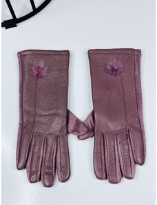 Webmoda Dámske kožené fialové rukavice HARRY