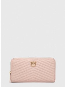 Kožená peňaženka Pinko dámsky, ružová farba, 100250.A0GK