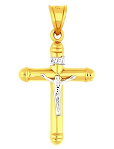 iBrill Zlatý náboženský prívesok "krížik"