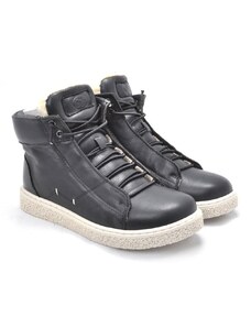 Kotníkové boty s kožíškem Safe Step 18408 černá