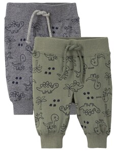 bonprix Detské úpletové nohavice (2 ks) bio bavlna, farba zelená