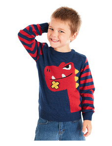 Denokids Vtipný chlapčenský sveter Dino