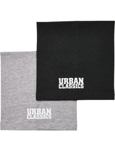 Urban Classics Accessoires Logo Tube Scarf Kids 2-Pack Black/heathergrey