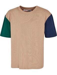 Urban Classics Kids Boys' Organic Oversized T-Shirt Colorblock unionbeige