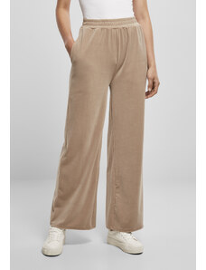 UC Ladies Women's smooth velvet sweatpants with high waist softtaupe