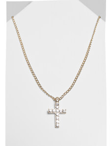 Urban Classics Accessoires Necklace with cross - gold color
