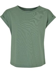 Urban Classics Kids Girls' Organic Sage T-Shirt with Extended Shoulder
