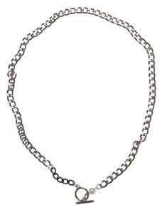 Urban Classics Accessoires Pearl necklace - silver colors