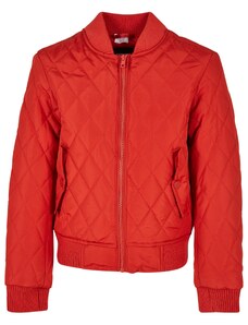 Urban Classics Kids Girls' Diamond Quilt Nylon Jacket Huge Red