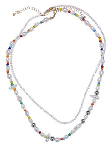 Urban Classics Accessoires Different Pearlescent Layering 2-Pack Multicolor Necklace