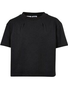 Urban Classics Kids Girls' Organic Oversized Pleated T-Shirt Black