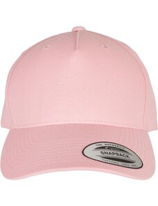 Flexfit YP CLASSICS 5-PANEL PREMIUM COVERED CAP Visor SNAPBACK CAP prism pink