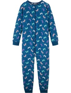 bonprix Dievčenský pyžamový overal+overal pre bábiku (2-dielna súprava), farba modrá