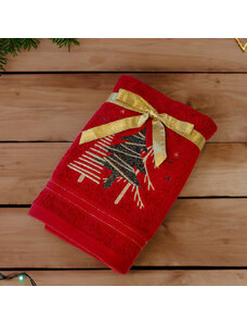 Olima Červený vianočný uterák PINES (OLXMAS01)
