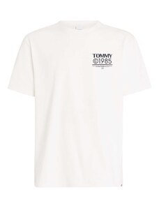 Tommy Jeans Tričko '1985 Collection' čierna / biela