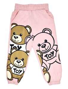 Dievčenské teplákové nohavice Teddy Bear ružové MOSCHINO