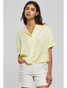 UC Ladies Women's Viscose Satin Holiday Shirt Soft Yellow