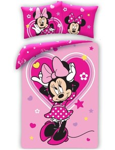 Halantex Bavlnené posteľné obliečky Minnie Mouse - Disney - 100% bavlna - 70 x 90 cm + 140 x 200 cm