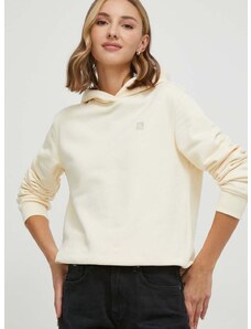 Mikina Calvin Klein Jeans dámska,žltá farba,s kapucňou,s nášivkou,J20J223227