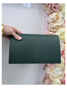 Katrin's Fashion Spoločenská zelená listová kabelka
