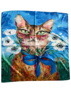 Katrin's Fashion Dámsky šatka s hodvábom mačka