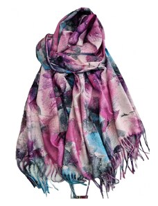 Katrin's Fashion Maľovaný kvetovaný šál