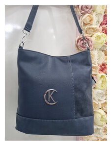 Katrin's Fashion Modrá elegantná kabelka na plece Karen