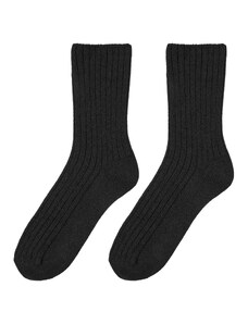 Vlnka Ovčie ponožky Merino so zdravotným lemom čierna