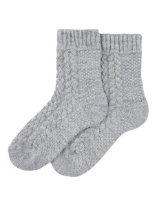 Vlnka Detské tradičné ovčie ponožky Merino sivá veľkosti obuvi - deti 25-27