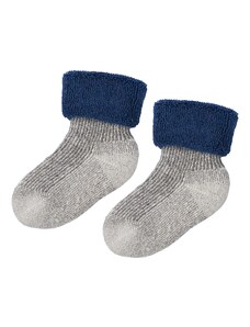 Vlnka Detské ovčie ponožky Merino froté modrá veľkosti obuvi - deti 25-27