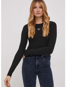 Sveter Calvin Klein Jeans dámsky,čierna farba,tenký,J20J223233