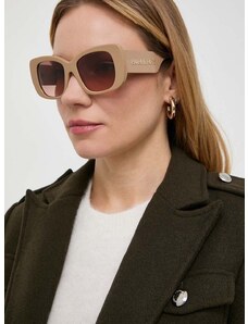 Slnečné okuliare Burberry dámske, béžová farba