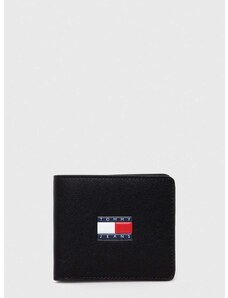 Peňaženka Tommy Jeans pánsky,čierna farba,AM0AM12082