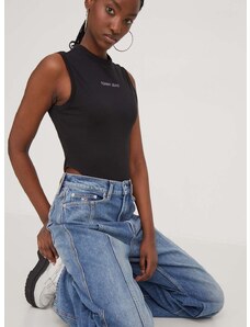 Body Tommy Jeans dámske,čierna farba,DW0DW17392