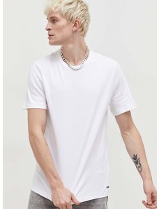 Bavlnené tričko HUGO biela farba,jednofarebný,50480434