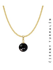Taboo jemný náhrdelník Spirit of Nature Čierny turmalín tb732