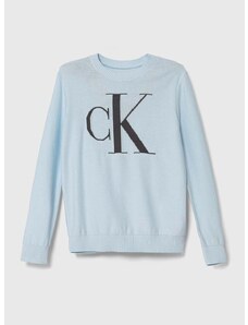 Detský bavlnený sveter Calvin Klein Jeans tenký