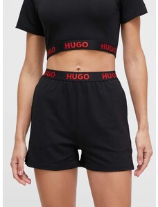 Pyžamové šortky HUGO dámske,čierna farba,50490600