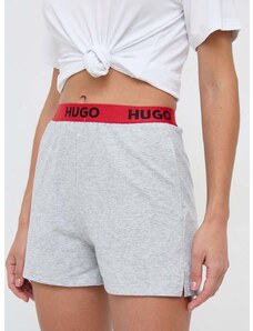 Pyžamové šortky HUGO dámske,šedá farba,50490600