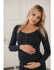 milk & love Tehotenské šaty na dojčenie Tummy Navy